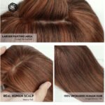 Gradient curly lace front wig top view - WigBloom