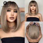black straight lace front wig front view - WigBloom