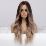 Natural Wig Headgear Style Women's Multi-co lace front wig side view - WigBloom