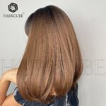 Default Long straight hair wig 18inch wind lace front wig back view - WigBloom