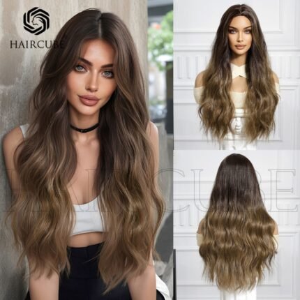 Natural Wig Headgear Style Women's Multi-co lace front wig front view - WigBloom